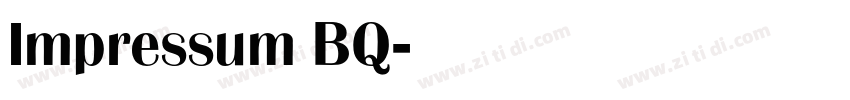 Impressum BQ字体转换